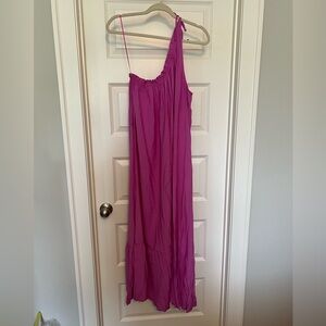 Time and Tru Orchid One Shoulder Maxi Dress Size XL